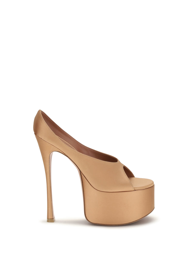 Amina Muaddi Amina Muaddi Zapatos de Tacón con Plataforma Anok Latte - World Class Fashion