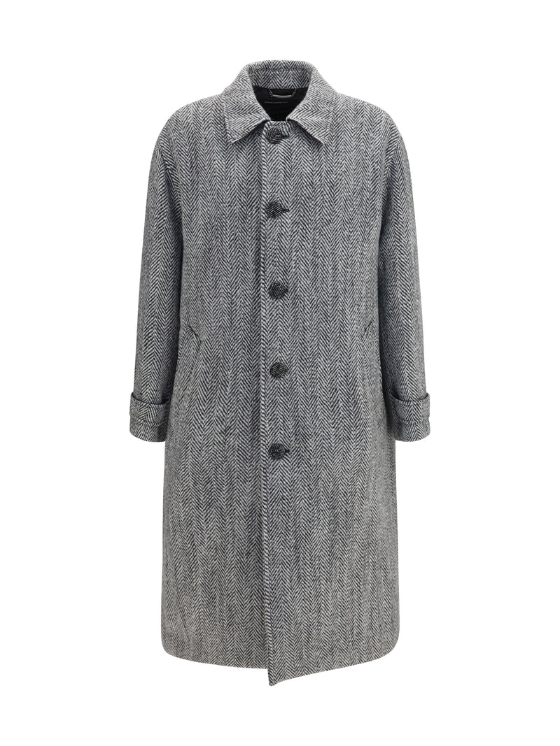 Dolce & Gabbana Dolce & Gabbana Chevron Wool-blend Coat Multicolor - World Class Fashion