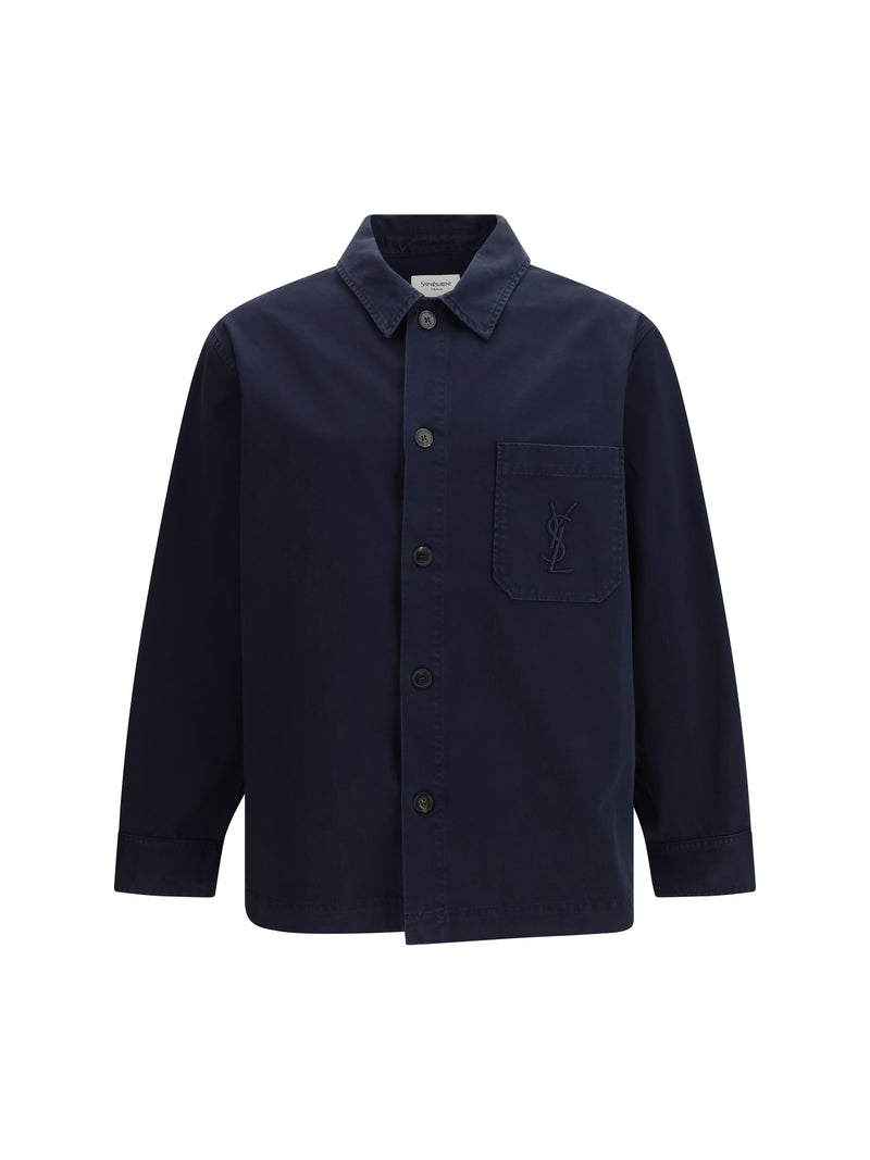 Saint Laurent Saint Laurent Cassandre Overshirt Dark Purple Men - World Class Fashion