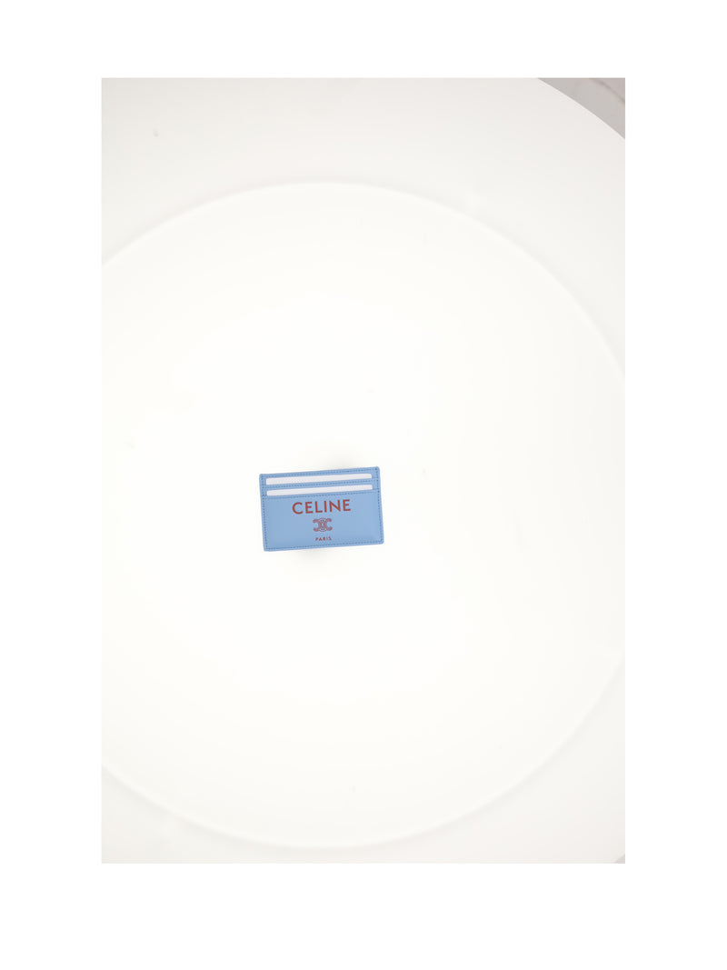 Celine Celine Medium Card Holder Sky Blue/Red - World Class Fashion