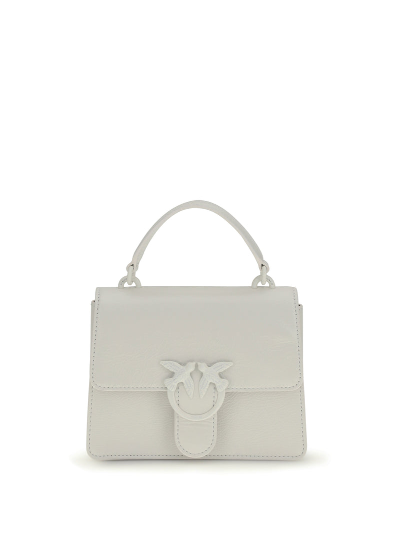 Pinko Pinko Shiny Leather Love One Top Mini Handbag Bianco Nembo - World Class Fashion