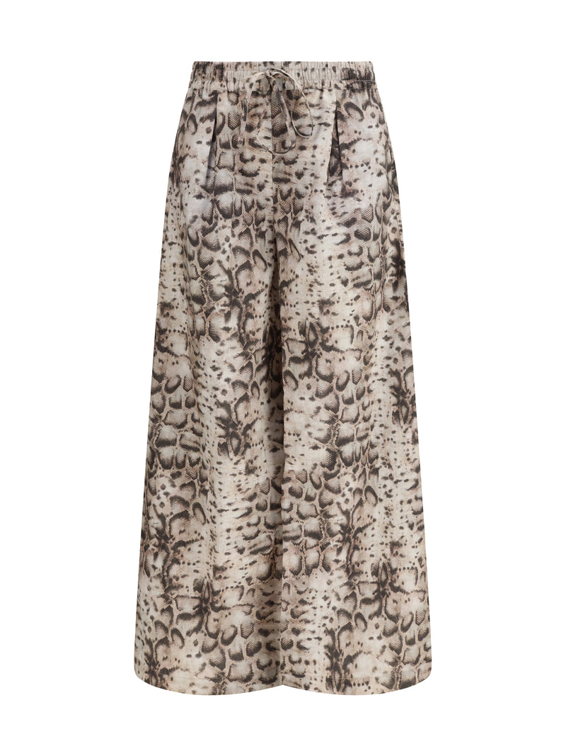 Pinko Pinko Gussola Pants Beige/Nero Women - World Class Fashion