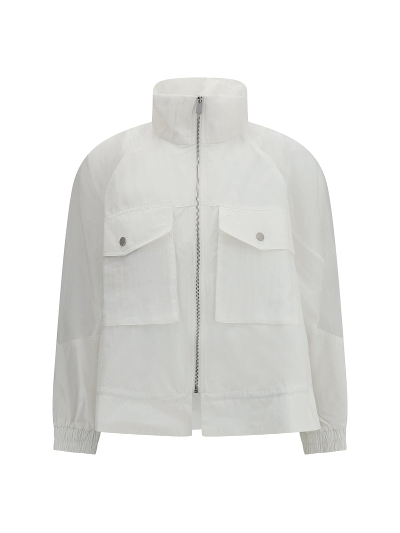 Pinko Pinko Beth Jacket with Transparent Inserts Bianco Brill. - World Class Fashion