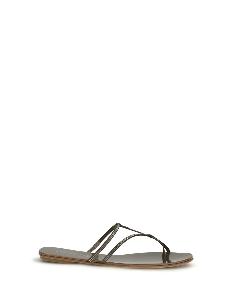 Pedro García Pedro García Estee Leather Sandals Olivade Satin - World Class Fashion