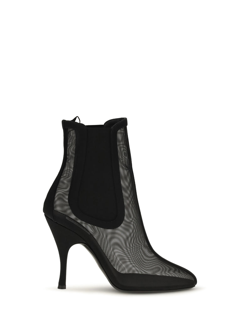 Alaia Alaïa Mesh Chelsea Ankle Boots Noir - World Class Fashion