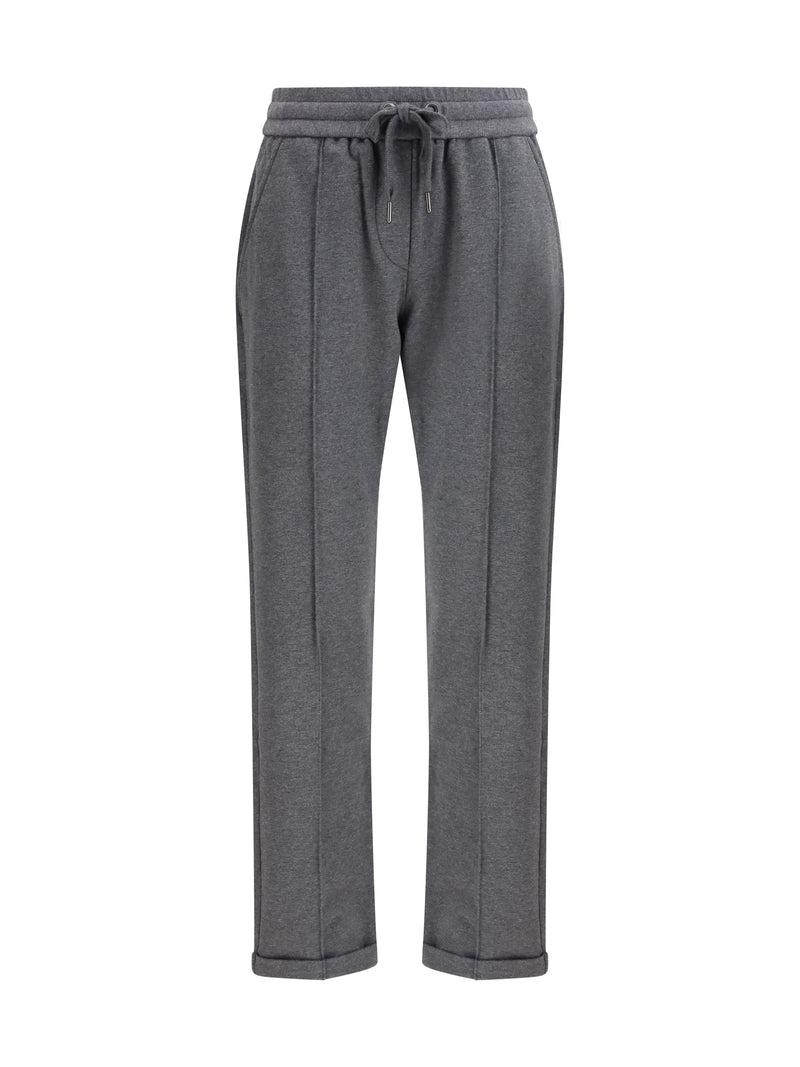 Brunello Cucinelli Brunello Cucinelli Track Stretch-fleece Pants Grey - World Class Fashion