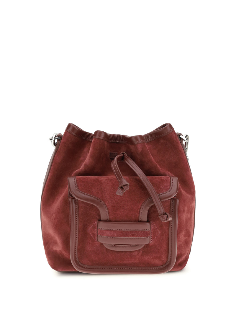 Pierre Hardy Pierre Hardy Alpha Suede Bucket Bag Burgundy - World Class Fashion