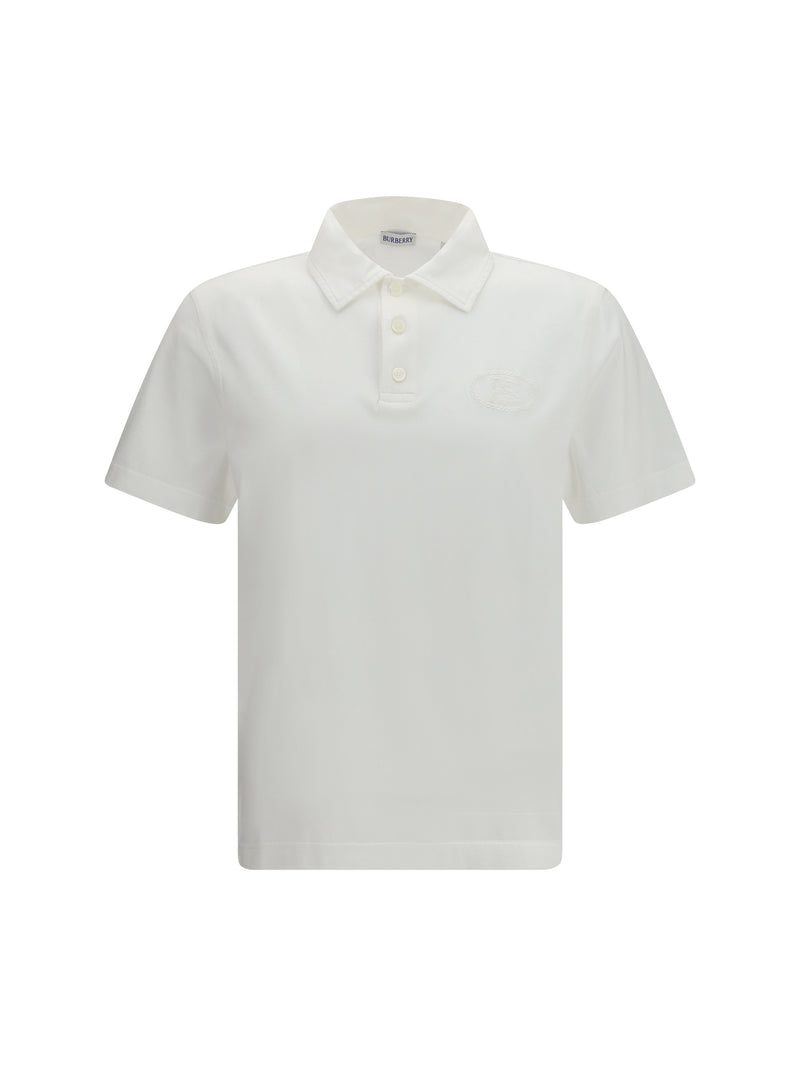 Burberry Burberry Jwear Cotton Piqué Polo Shirt Chalk Men - World Class Fashion