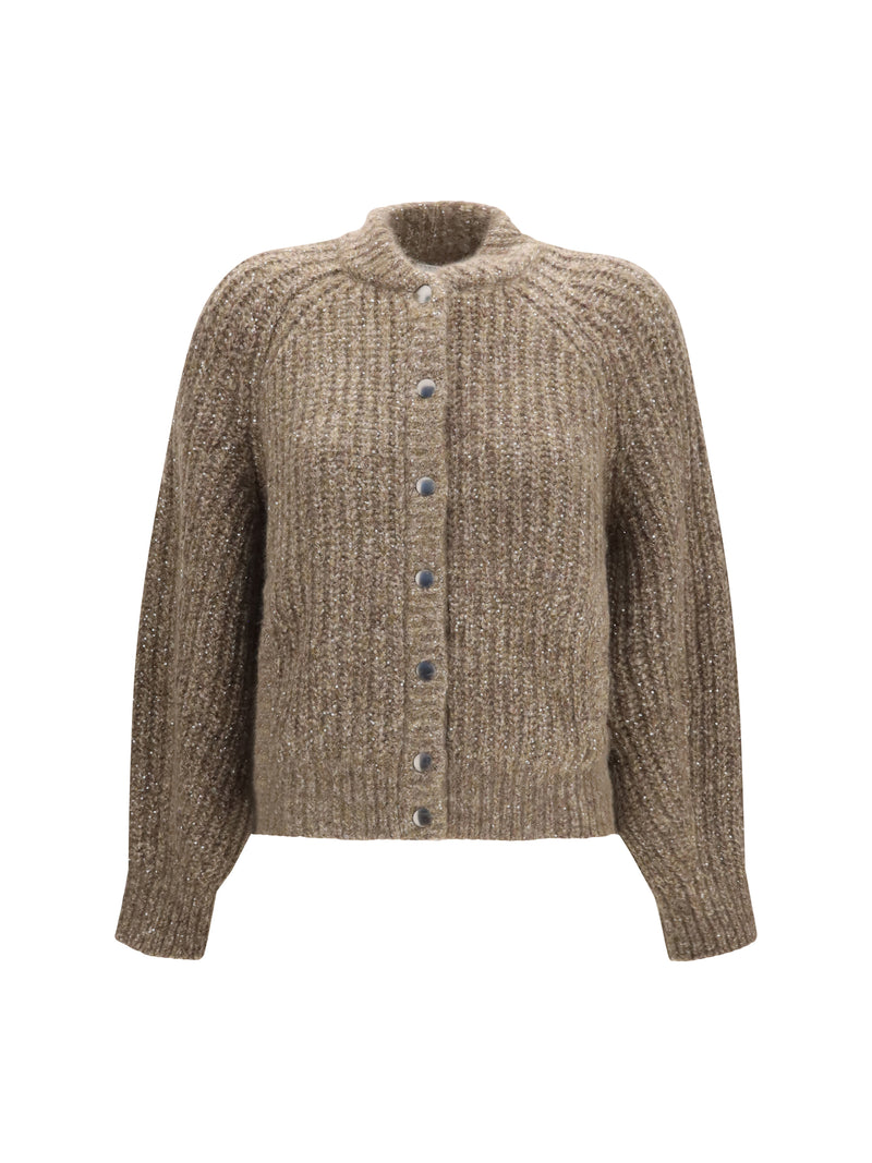 Brunello Cucinelli Brunello Cucinelli Sequin Cardigan Fango+Camel - World Class Fashion