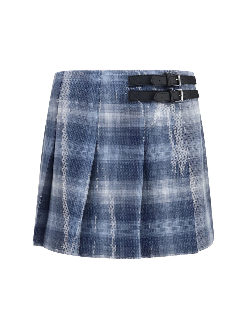 Pinko Pinko Gongora Sequin Mini Skirt Multicolor Blue - World Class Fashion