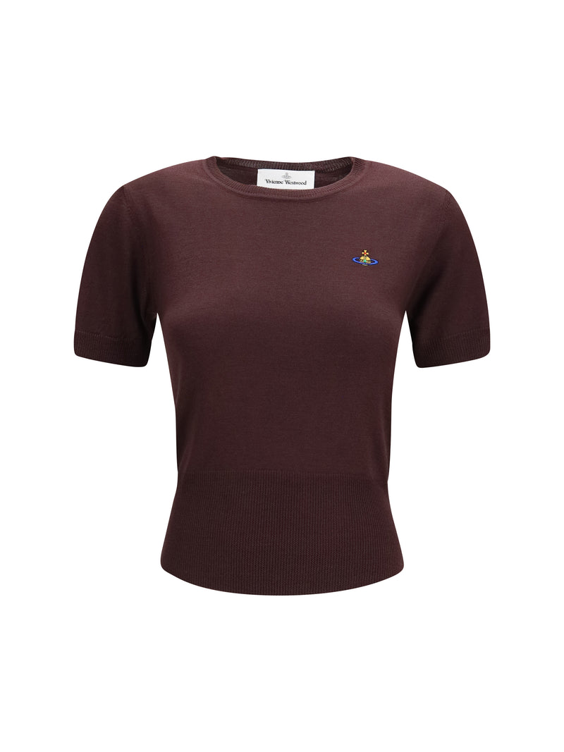 Vivienne Westwood Vivienne Westwood Bea Wool Top Dark Mahogany - World Class Fashion