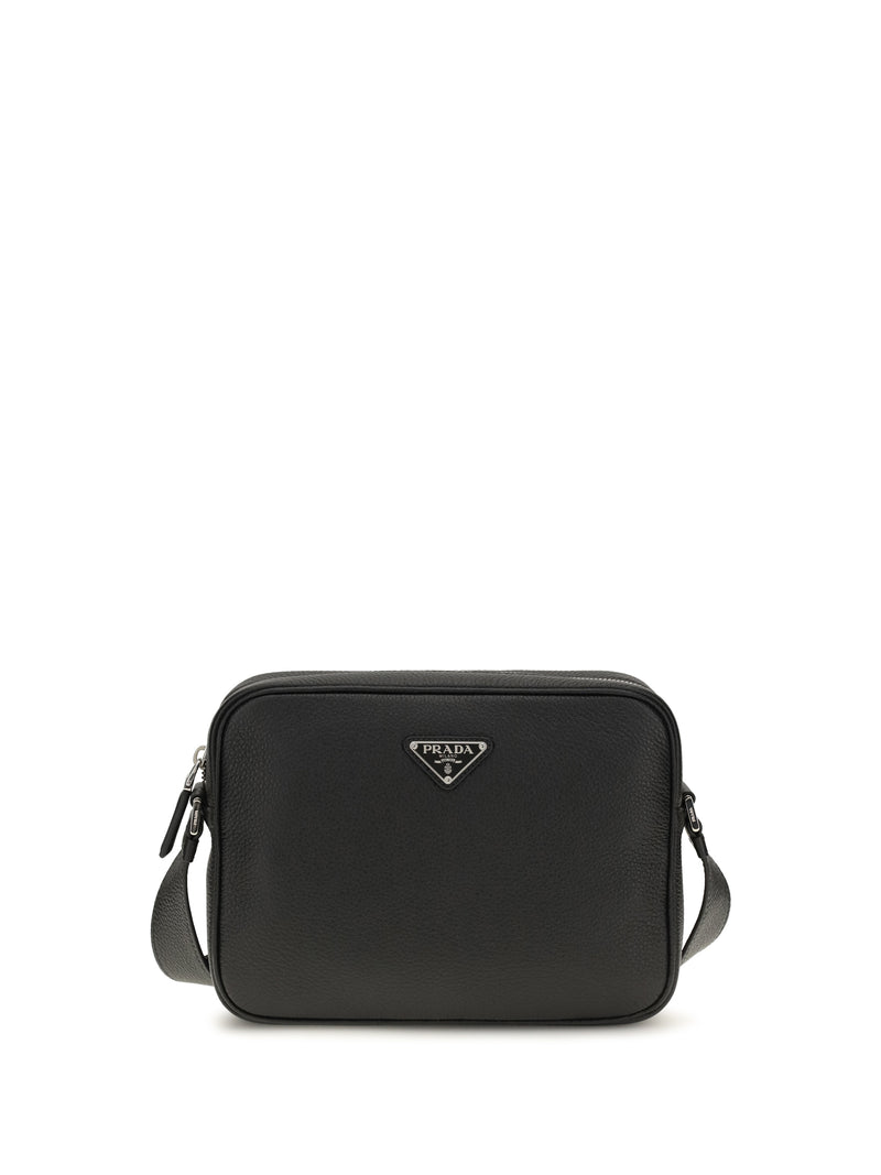 Prada Prada Logo Shoulder Bag Nero Men - World Class Fashion