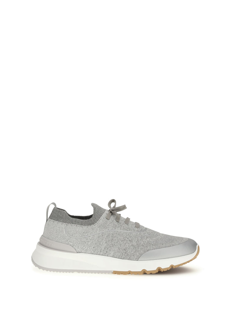 Brunello Cucinelli Brunello Cucinelli Techno Cotton Knit Sneakers Runners - World Class Fashion