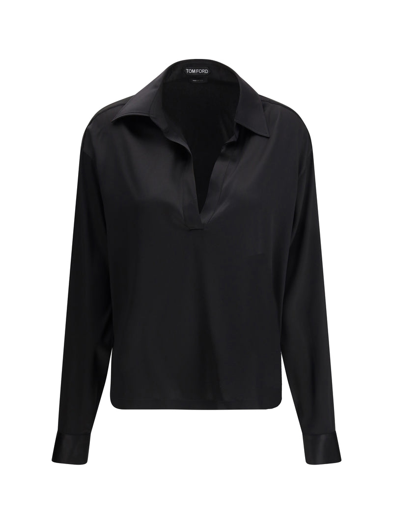 Tom Ford Tom Ford Stretch Silk Shirt Black Women - World Class Fashion