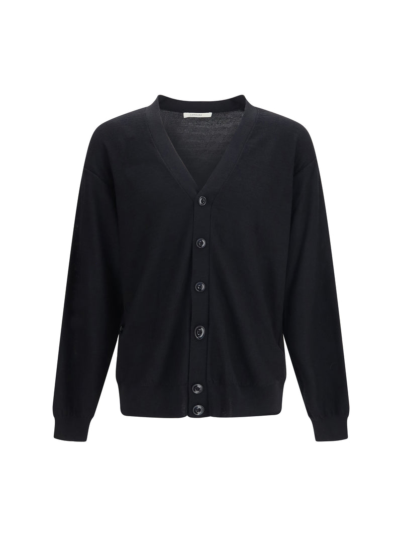 Lemaire Lemaire Merino Wool Blend Cardigan Black - World Class Fashion