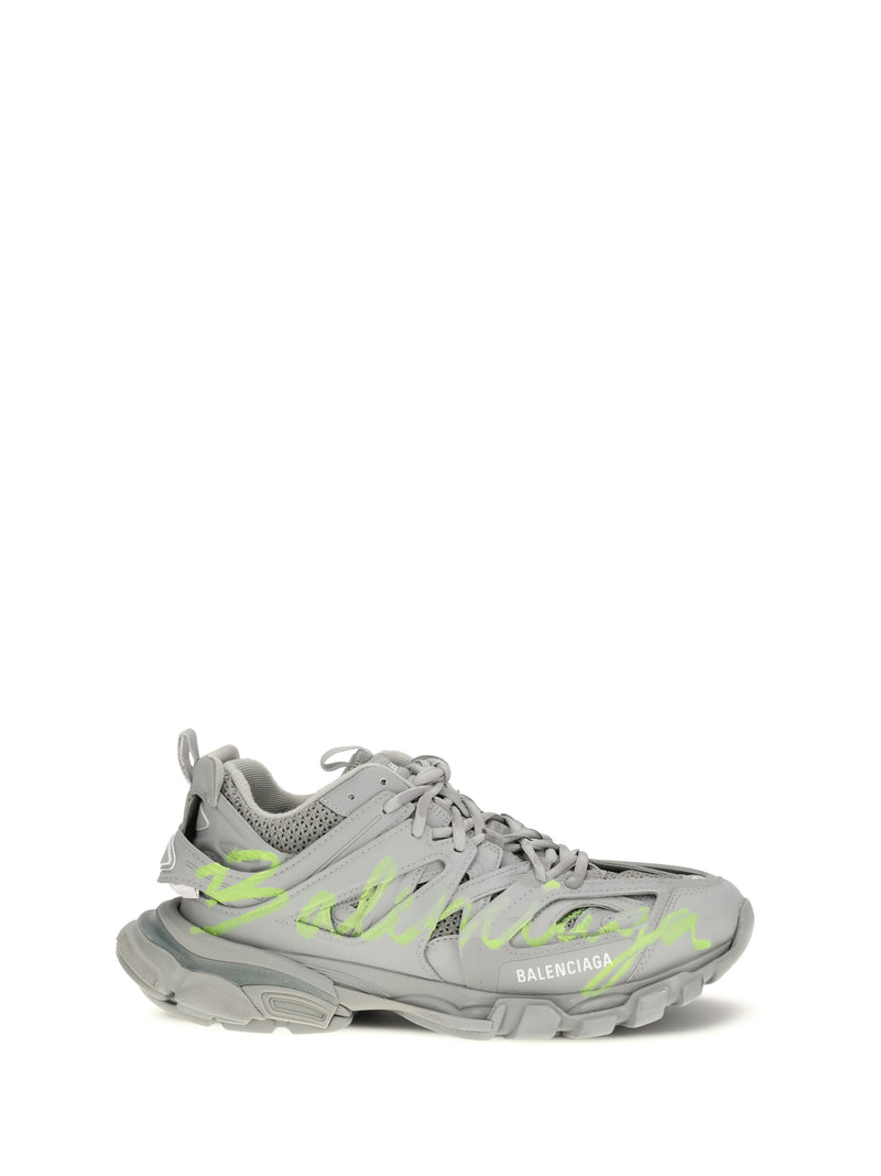 Balenciaga Zapatillas Balenciaga Track Signature Gris/Amarillo Fluo - World Class Fashion