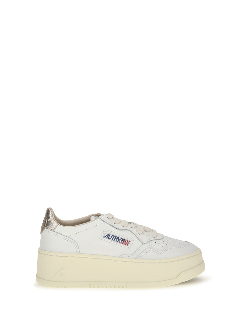 Autry Autry Medalist Platform Leather Sneakers White - World Class Fashion