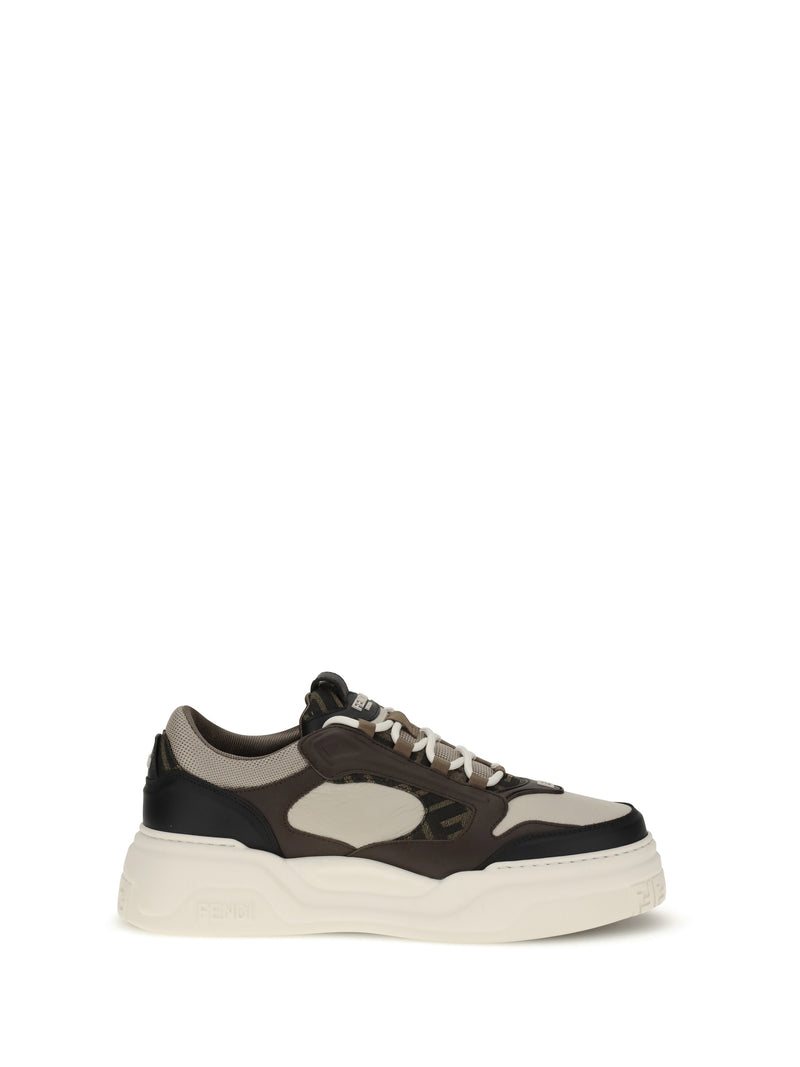 Fendi Fendi FF Sneakers Nero+Latte+Beige Men - World Class Fashion