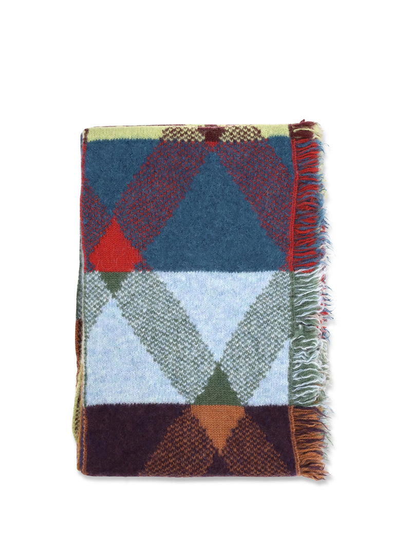 Dries Van Noten Dries Van Noten Mixed Print Fringed Scarf - World Class Fashion