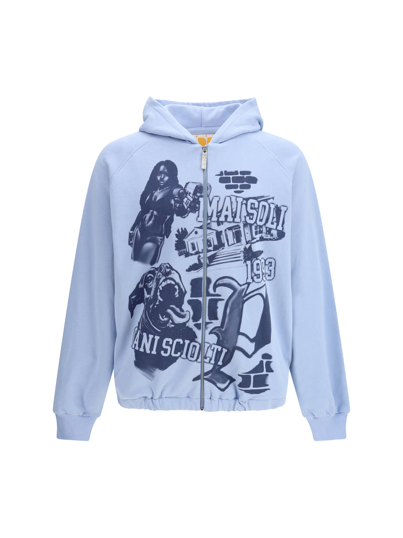 Pdf Channel Pdf Channel Zip-up Hoodie Blue Men - World Class Fashion