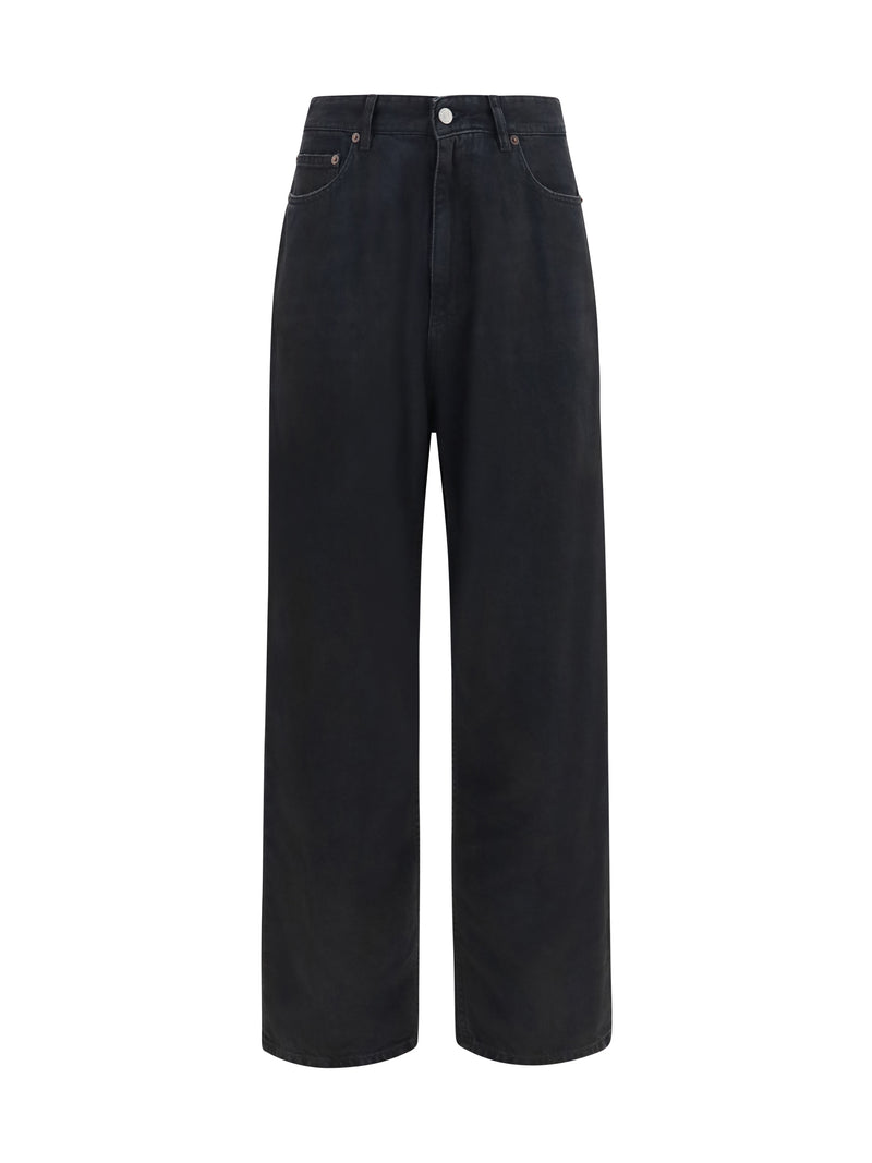 Mm6 Mm6 Stretch Cotton Jeans Black Men - World Class Fashion