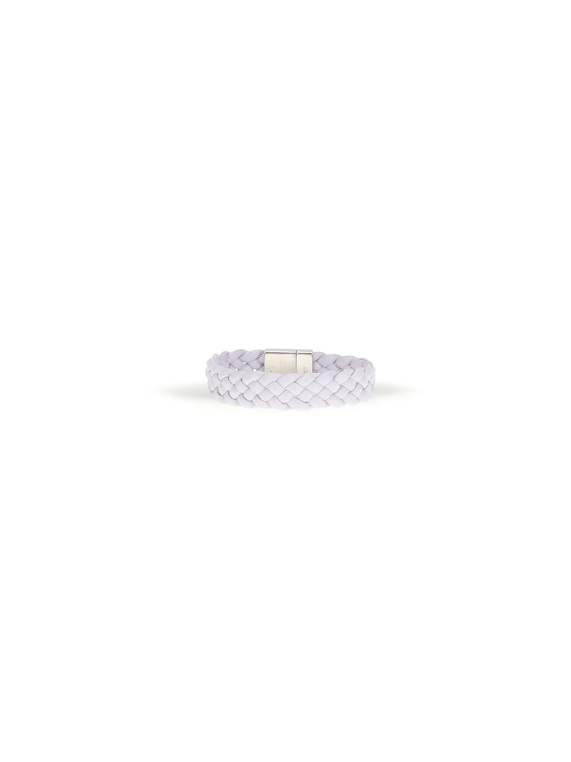 Bottega Veneta Bottega Veneta Leather Braided Bracelet Mirth Washed - World Class Fashion