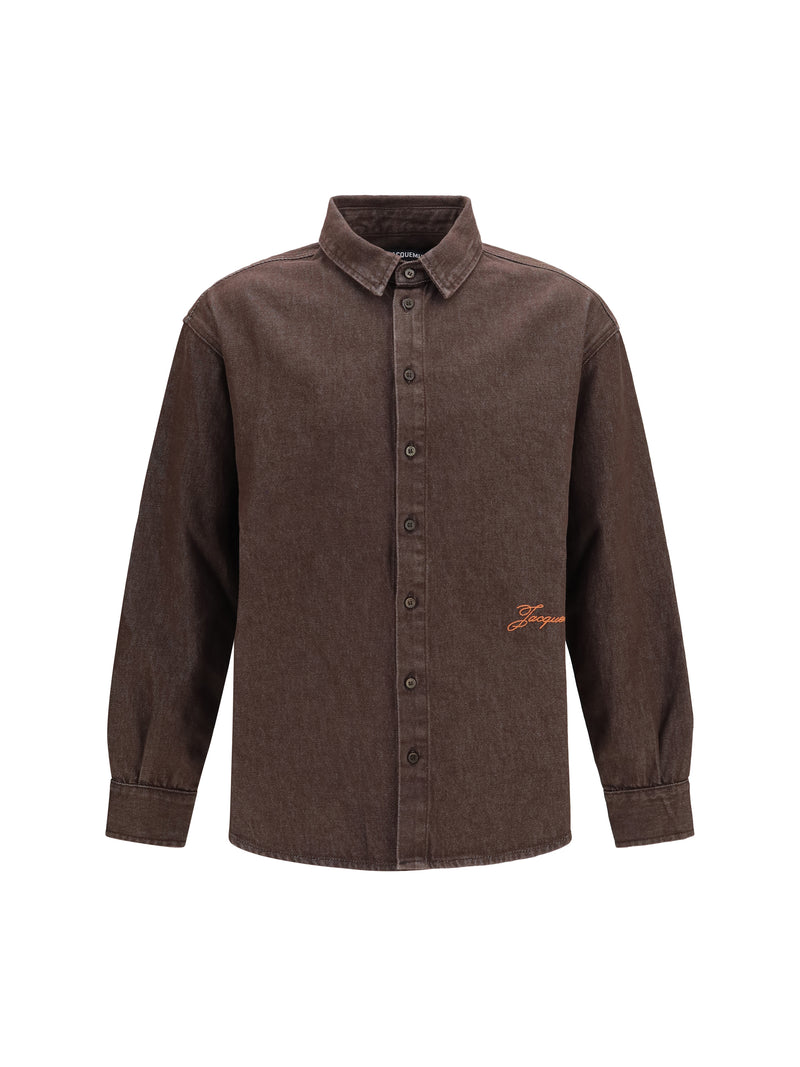 Jacquemus Jacquemus Simon De-nîmes Denim Shirt Brown - World Class Fashion