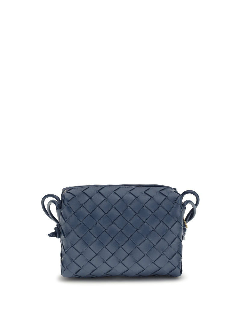 Bottega Veneta Bolsa de Hombro Mini Bottega Veneta Azul Venezia-Oro - World Class Fashion
