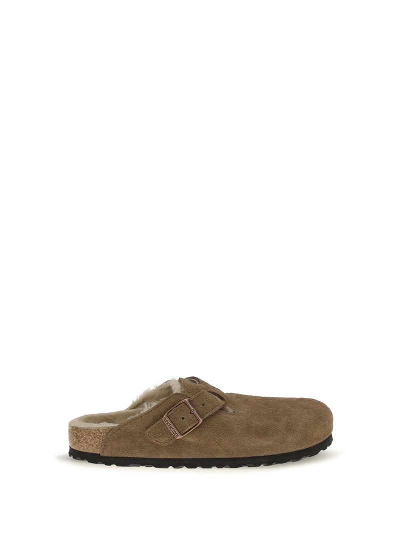Birkenstock 1774 Birkenstock 1774 Boston Shearling Mules Dark Tea - World Class Fashion