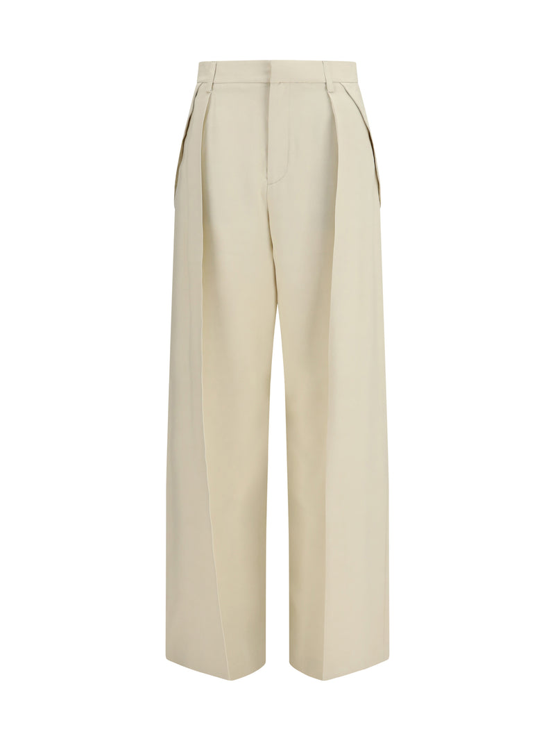 Jacob Cohen Jacob Cohen Wide Leg Canvas Pants Light Beige - World Class Fashion