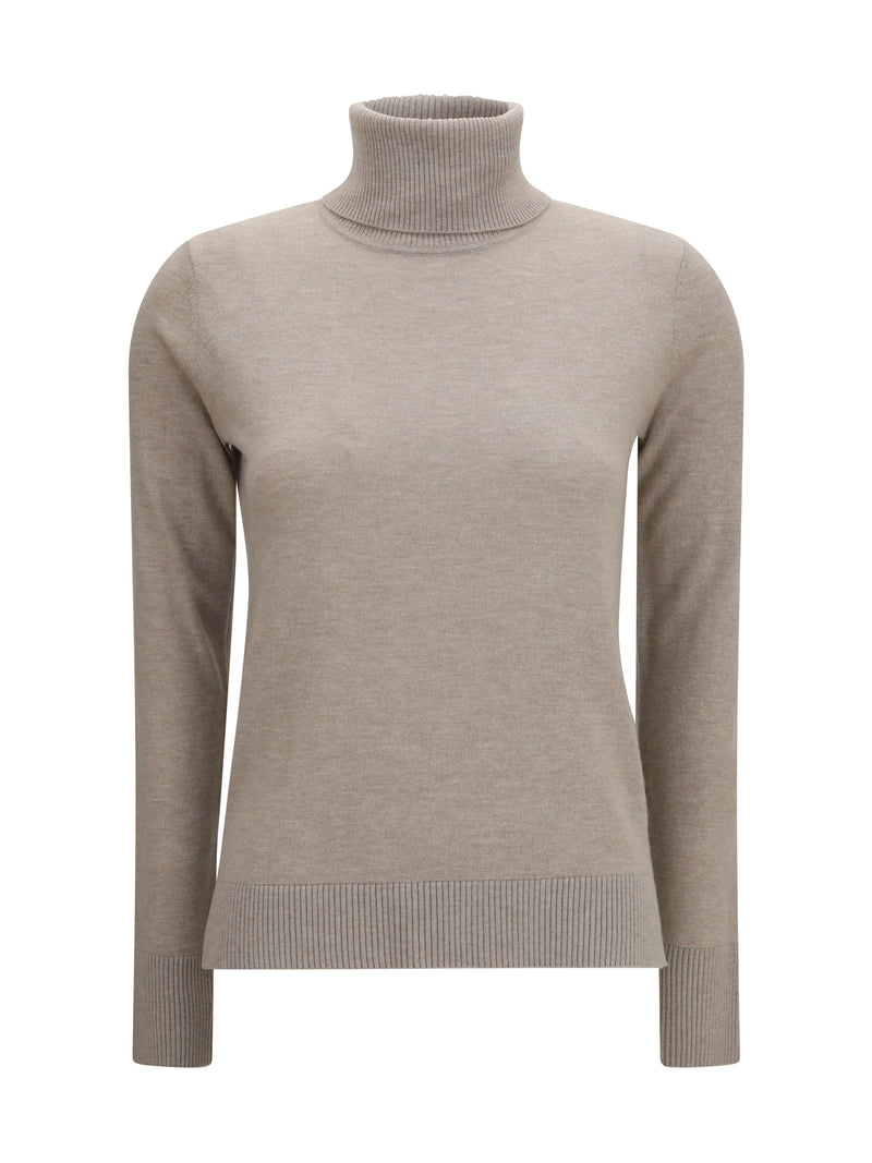 'S Max Mara 'S Maxmara Allegra Wool Turtleneck Sweater Beige - World Class Fashion