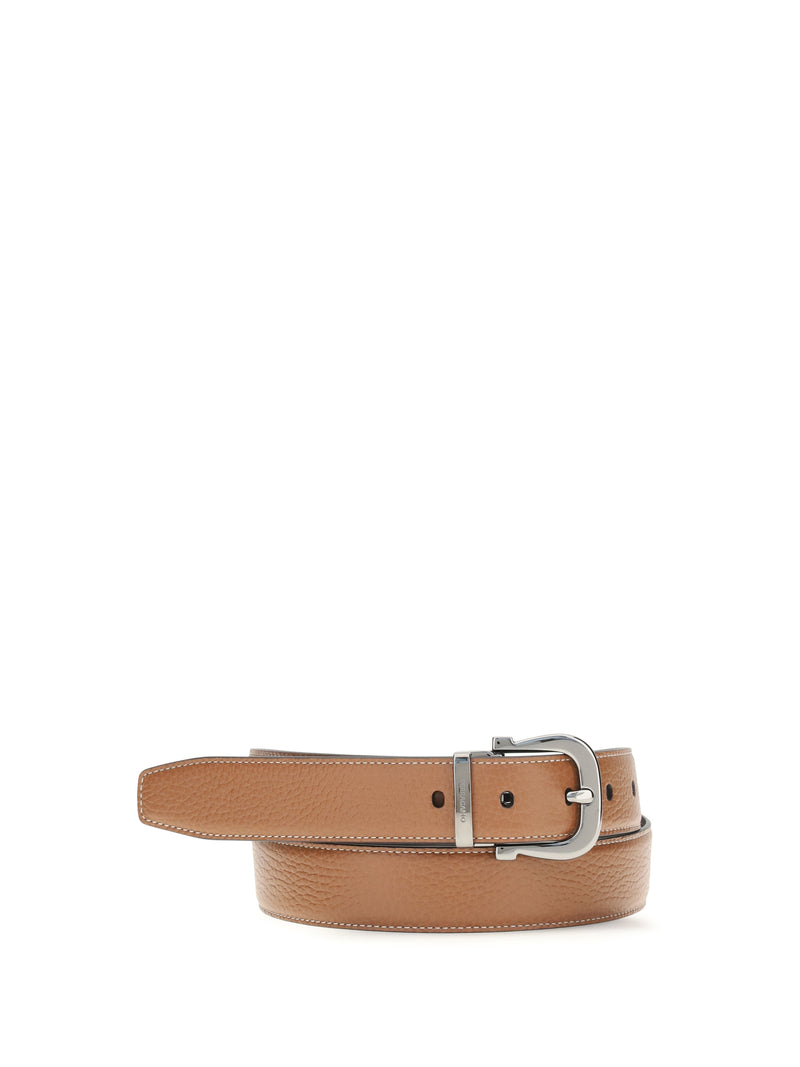 Ferragamo Ferragamo Adjustable Reversible Belt Cognac - World Class Fashion