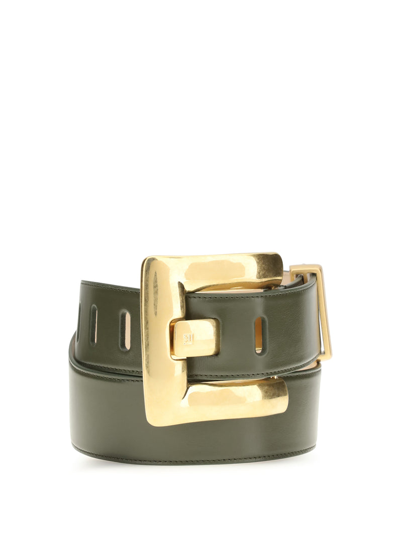 Balmain Balmain Anthem Belt Dark Olive Women - World Class Fashion