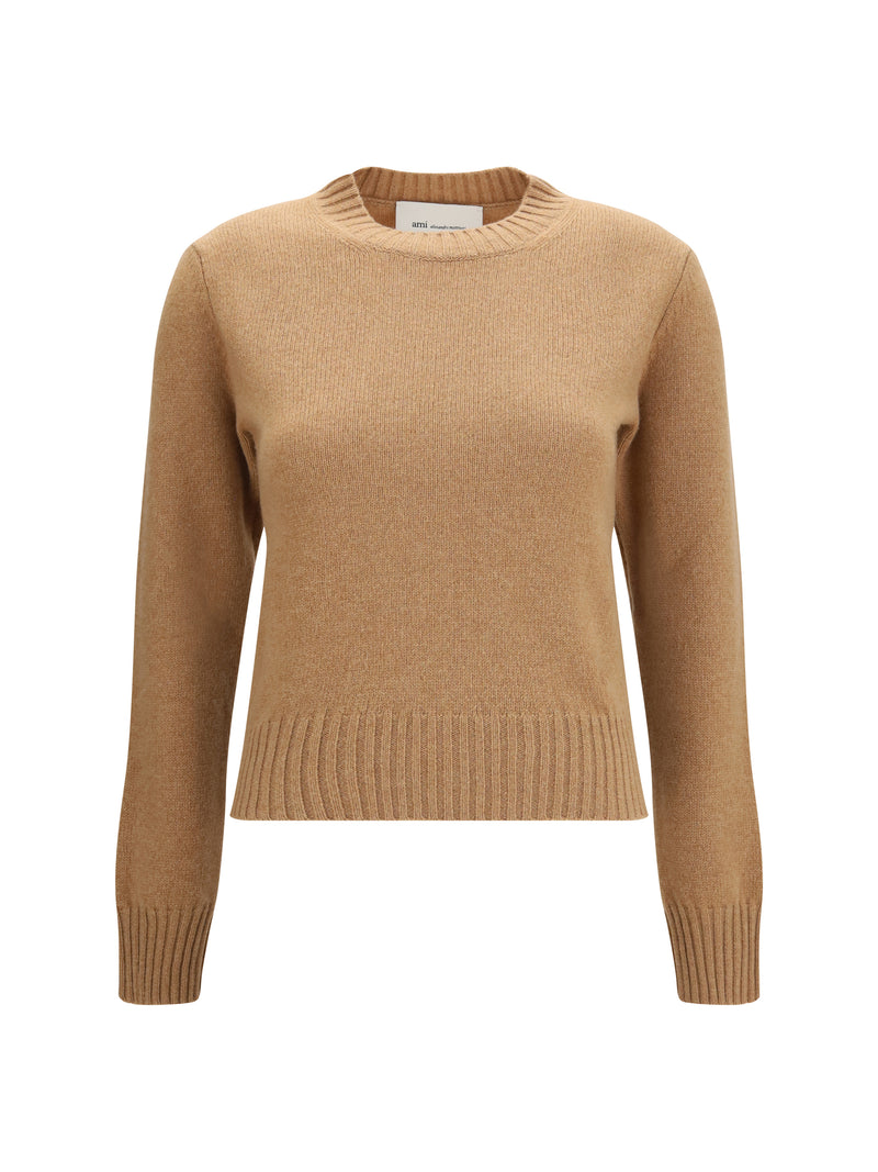 AMI Paris AMI Paris Ami De Coeur Sweater Camel - World Class Fashion