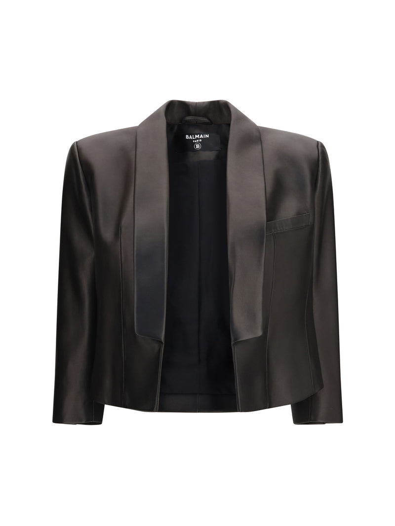 Balmain Balmain Spencer Leather Jacket Noir Women - World Class Fashion
