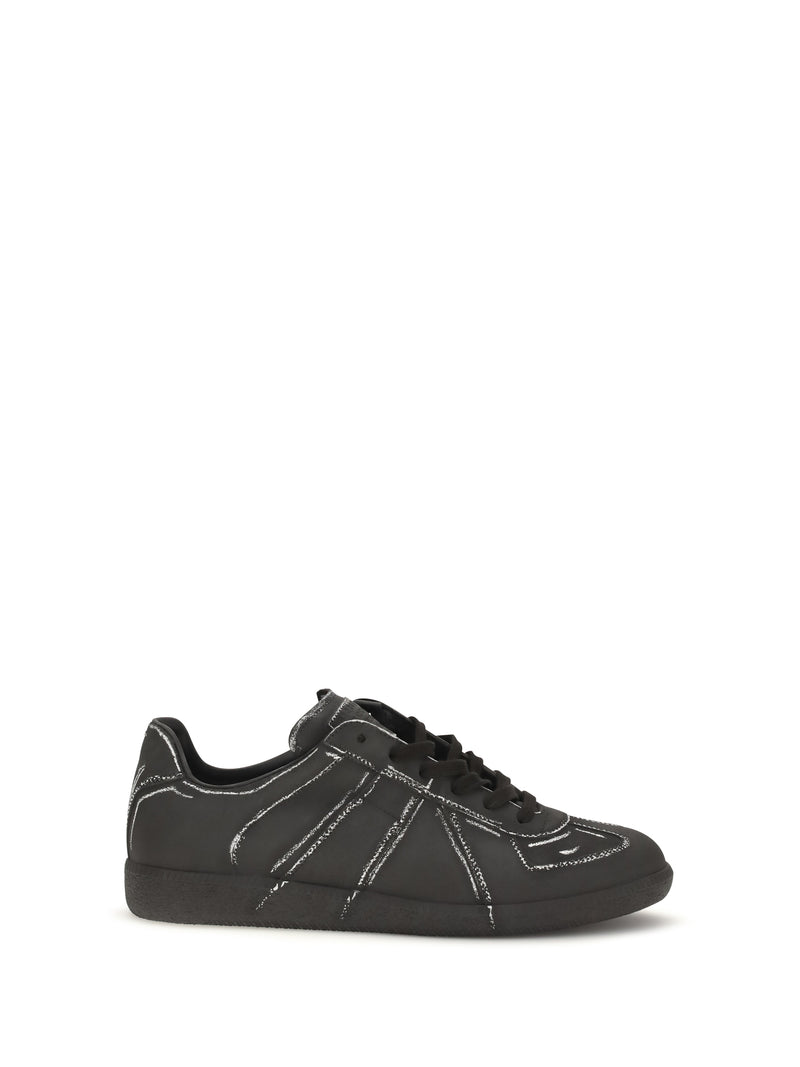 Margiela Margiela Replica Sneakers Black/White Men - World Class Fashion