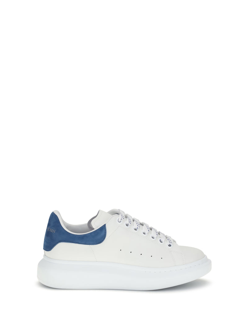 Alexander McQueen Alexander McQueen Leather Sneakers White/Paris Blue - World Class Fashion