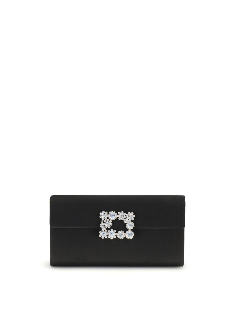 Roger Vivier Roger Vivier Efflorescence Pochette Black - World Class Fashion