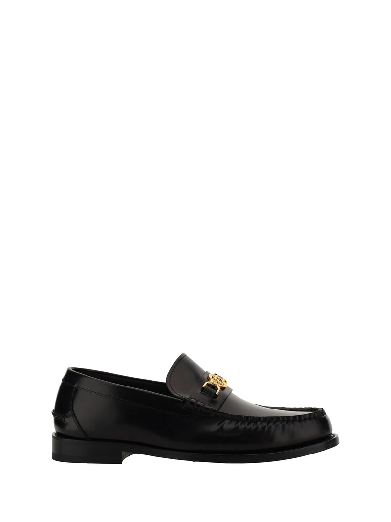 Versace Versace Leather Loafers Black-Versace Gold Men - World Class Fashion