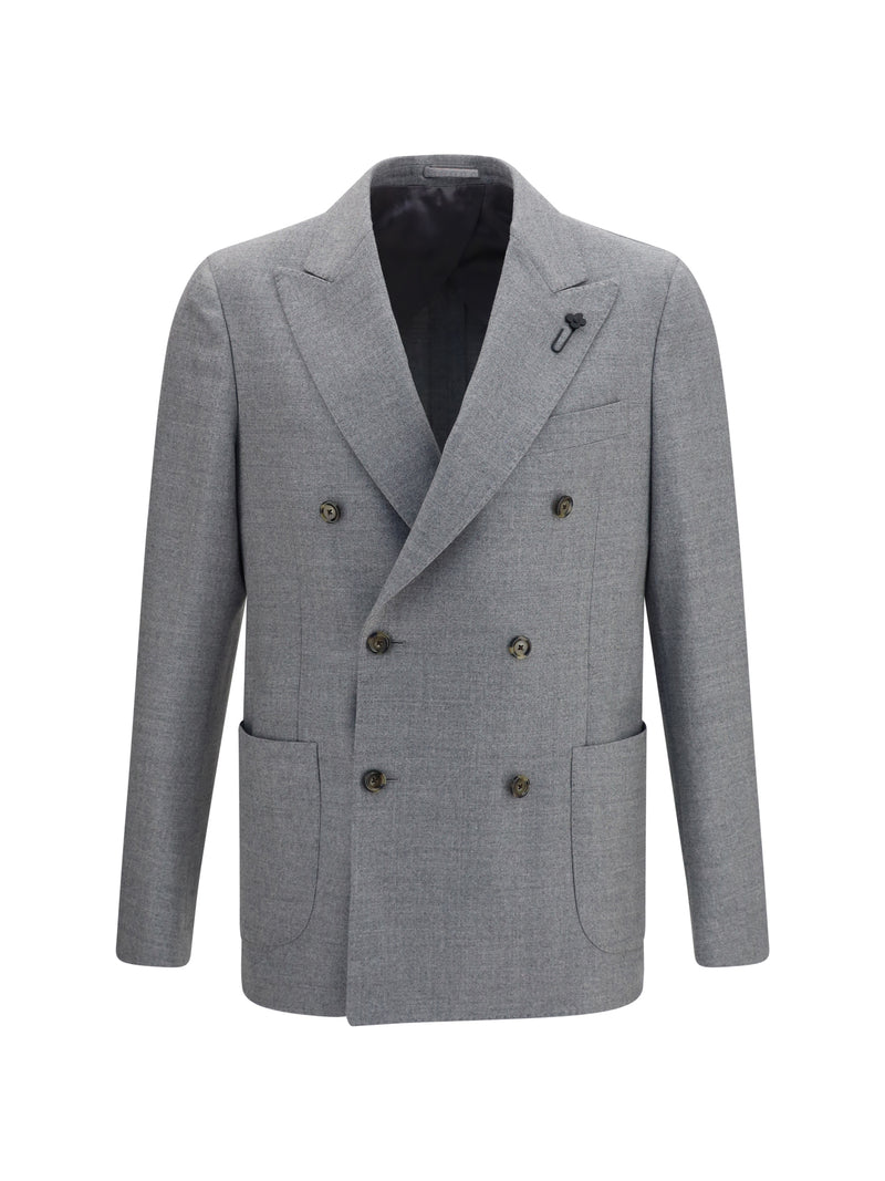 Lardini Lardini Double-breasted Wool-blend Jacket Grey Men - World Class Fashion