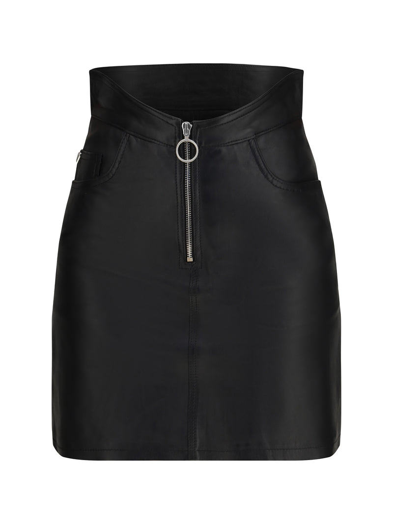 Fiorucci Fiorucci Leather Mini Skirt Black Women - World Class Fashion