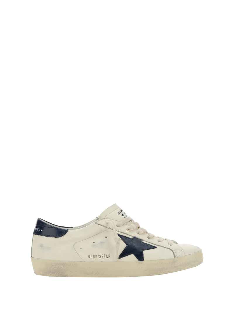 Golden Goose Golden Goose Super Star Sneakers Beige/Night Blue - World Class Fashion