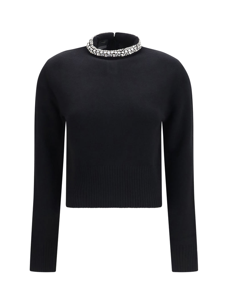 Pinko Pinko Berlino Wool Sweater Nero Limousine - World Class Fashion