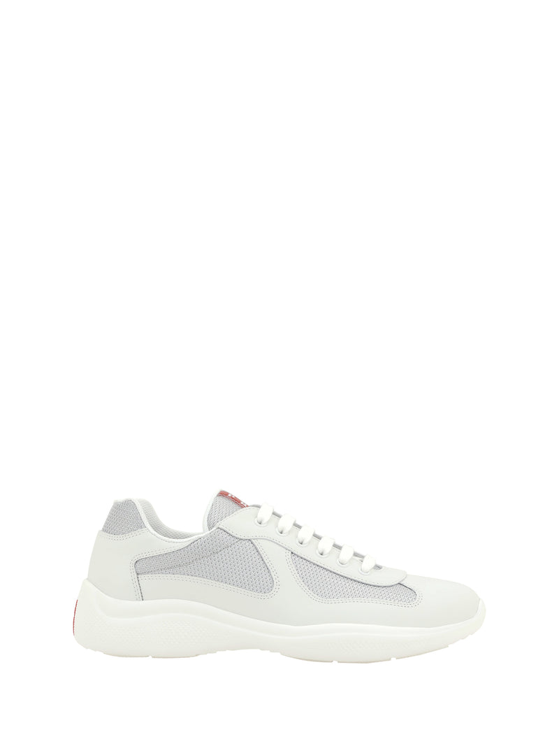 Prada Prada America's Sneakers Bianco+Argento Men - World Class Fashion