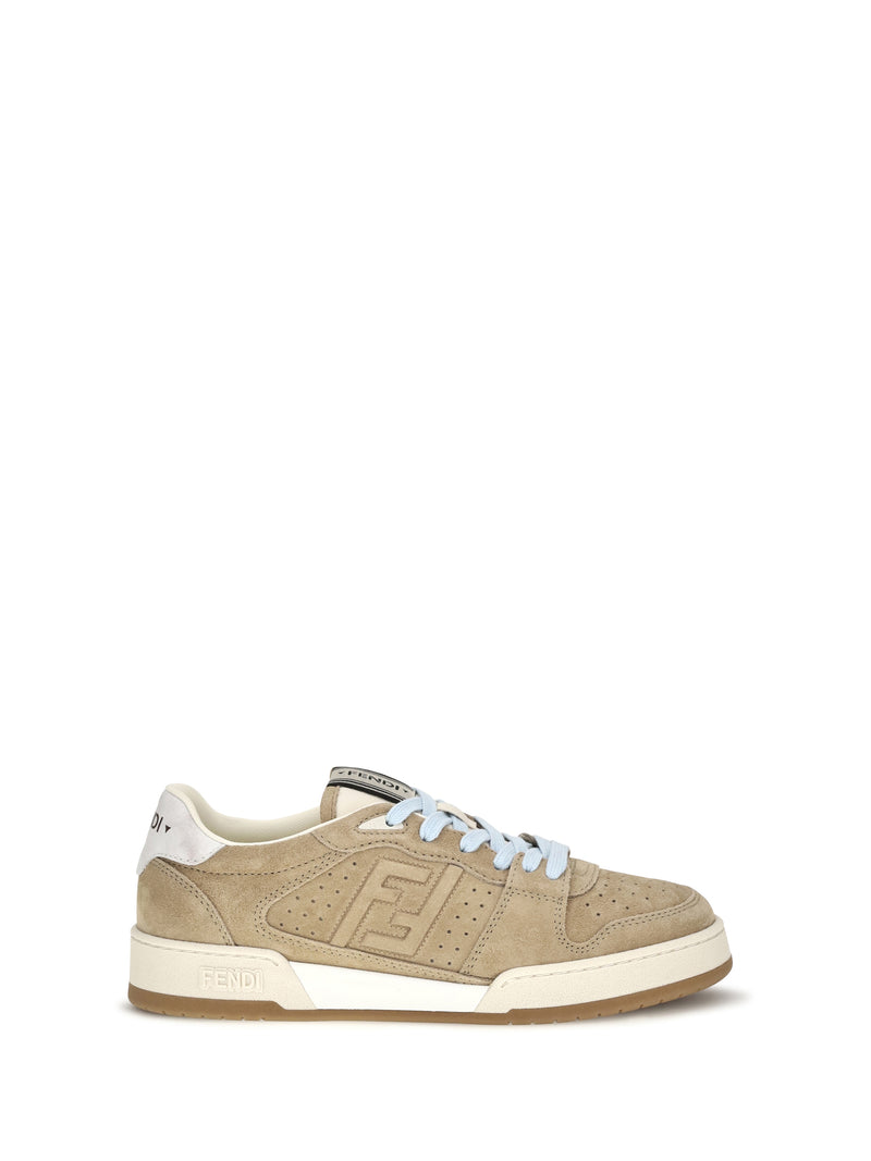 Fendi Fendi Match Suede Sneakers Light Ecru Men - World Class Fashion