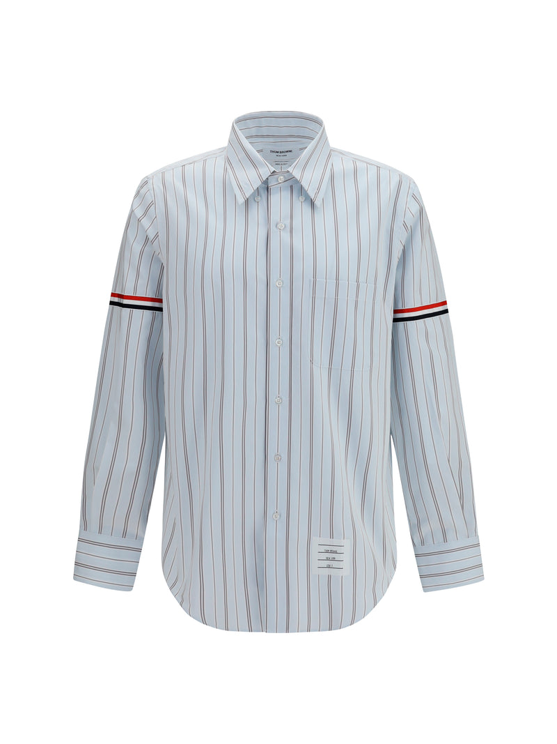 Thom Browne Thom Browne Fine-striped Grosgrain Poplin Shirt - World Class Fashion