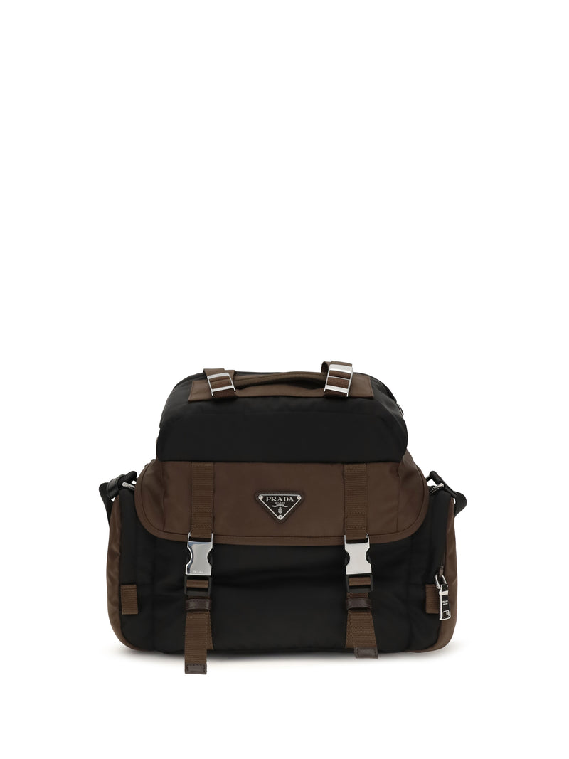 Prada Prada Explore Shoulder Bag Nero+Bruciato 1 - World Class Fashion