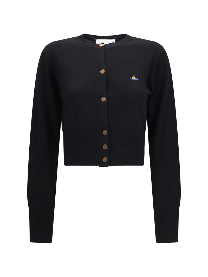 Vivienne Westwood Vivienne Westwood Bea Cropped Wool Cardigan Black - World Class Fashion