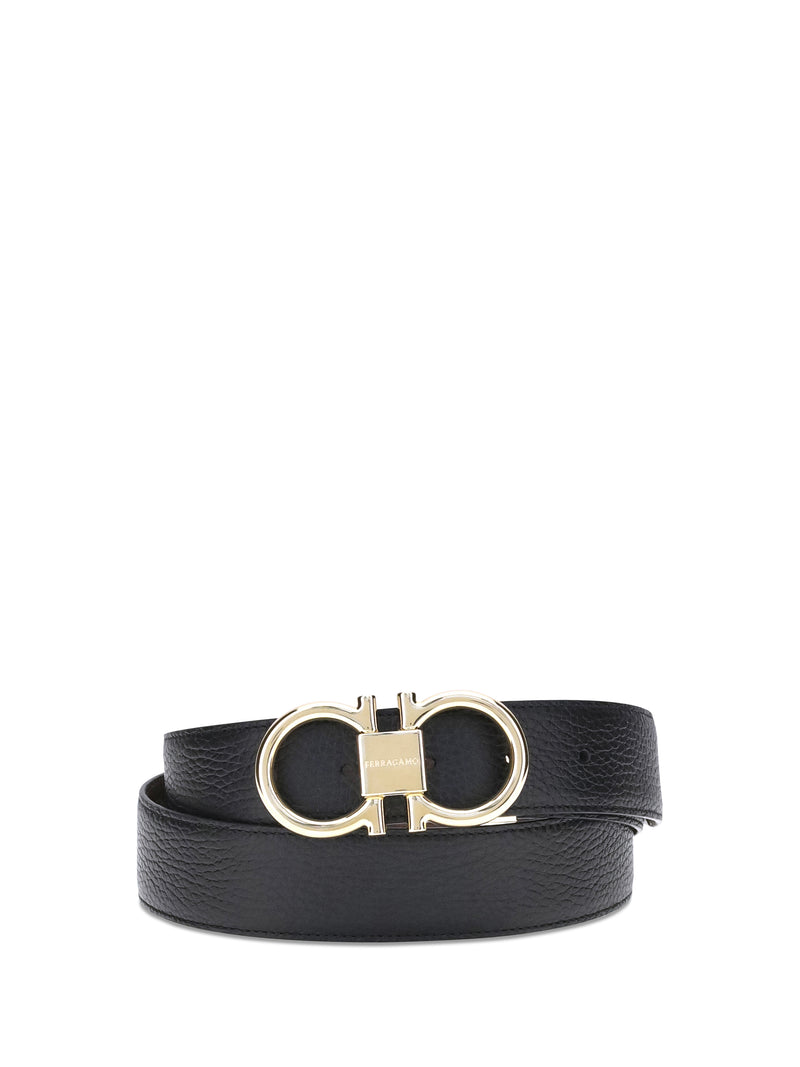 Ferragamo Cinturón Reversible de Piel Ferragamo Negro Marrón - World Class Fashion