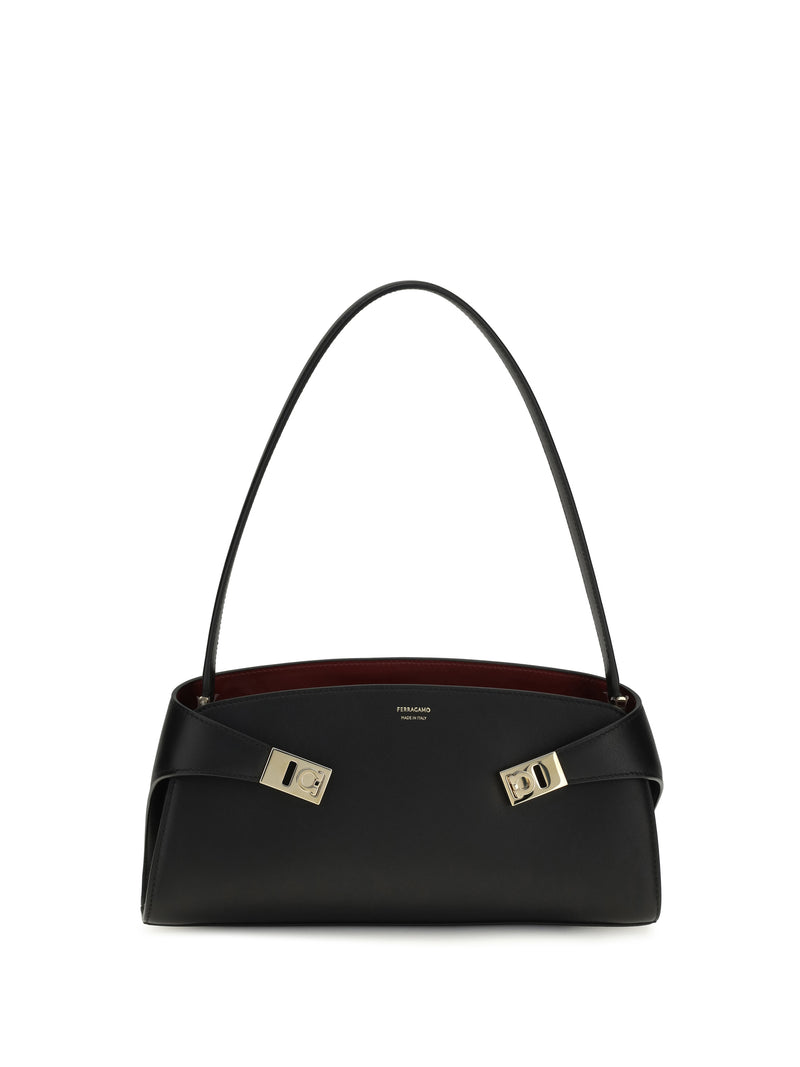 Ferragamo Ferragamo Hug East-west Shoulder Bag Black - World Class Fashion